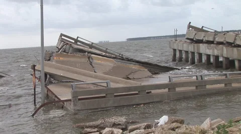 Hurricane Katrina Destruction Stock Footage 1066792