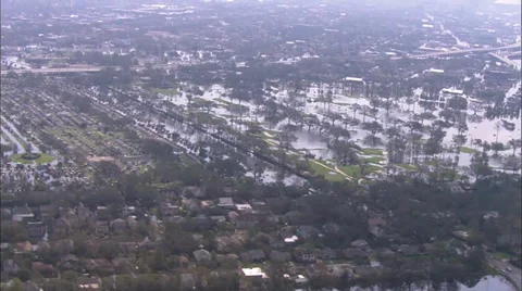 Hurricane Katrina Destruction Freeway Stock Footage 37277128