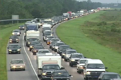 Hurricane Katrina Evacuation Traffic 库存影片 12575142