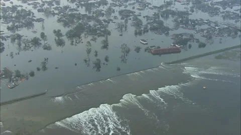 Hurricane Katrina Flood Damage Stock Footage 37277706