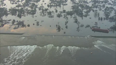 Hurricane Katrina Flood Damage Stock Footage 37277708