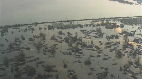 Hurricane Katrina Flood Damage Stock Footage 37277720