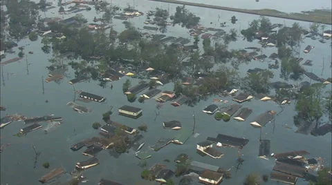 Hurricane Katrina Flood Damage Stock Footage 37277722