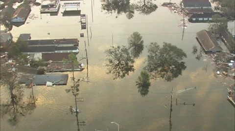 Hurricane Katrina Flood Damage Stock Footage 37277841