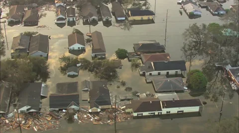 Hurricane Katrina Flood Damage Stock Footage 37277843