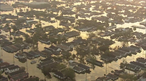 Hurricane Katrina Flood Damage Stock Footage 37277848