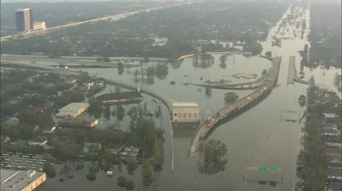 Hurricane Katrina Flood Stock Footage 37277869