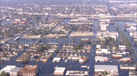 Hurricane Katrina House Fire Stock Footage 37296875