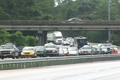 Hurricane Katrina traffic Stock Footage 12574799