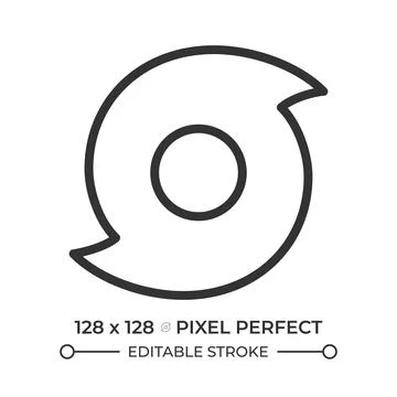 Hurricane linear icon Stock Illustration