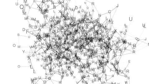 Hurricane of meanings.Abstract plexus background for different events and Stock Footage 79585434