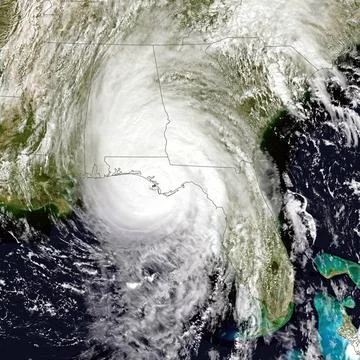 Hurricane Michael near Florida. Elements of this image are furnished by NA... Foto stock