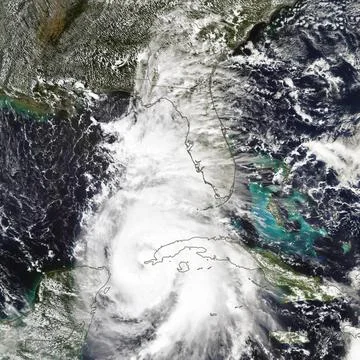 Hurricane Michael near Florida. Elements of this image are furnished by NA... Foto stock