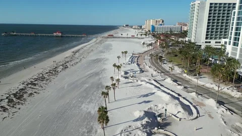 Hurricane Milton Helene: Devastating Impact on Clearwater Beach and Community Stock Footage 288115646