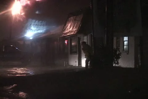 Hurricane at night Video stock 14831645