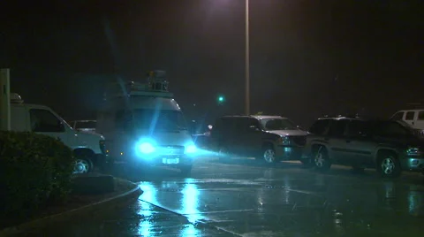 Hurricane at night high wind Stock Footage 40001447