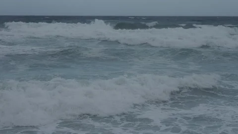Hurricane Ocean Waves Stock Footage 136639309