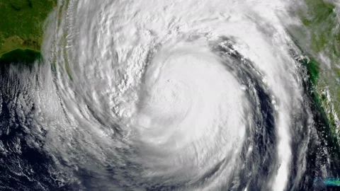 Hurricane Opal 1995 causing death and destruction massive storm view from space Stock Footage 236654974