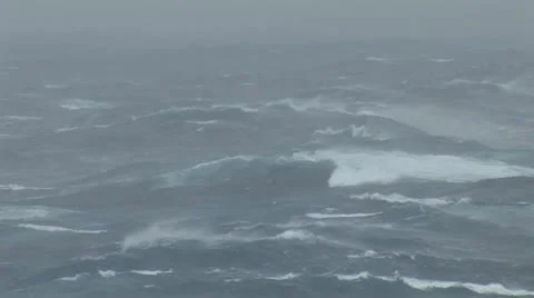 Hurricane Open Ocean Waves Stock Footage 12573442