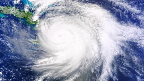Hurricane from outer space loop Stock Footage 113600640