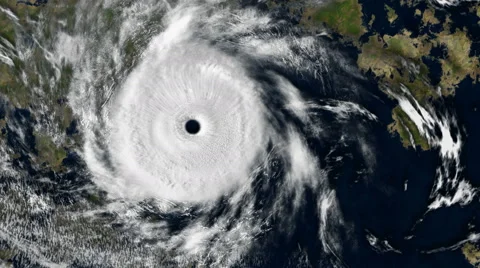 Hurricane over the earth's surface, CG animation. 動画素材 65026465