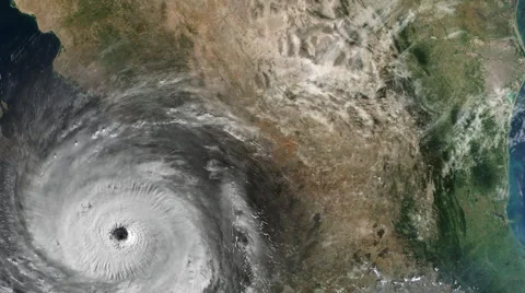 Hurricane over Mexico Coast Stock Footage
