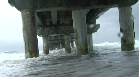 Hurricane Pier  Stock Footage 586115