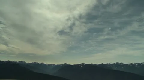 Hurricane Ridge Time-lapse, clouds, mountains Video stock 10566616