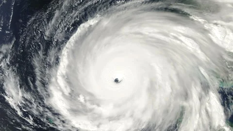 Hurricane Rita 2005 view from outer space storm turning in the ocean animation Vidéo 236537827