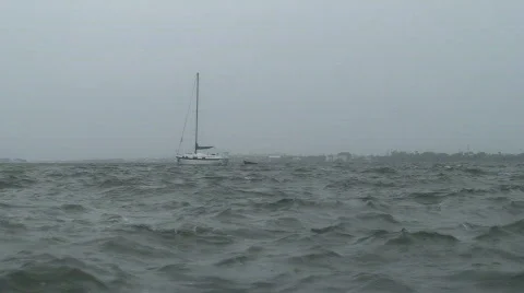 Hurricane Sailboat Video stock 586204