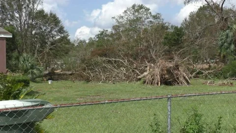 Hurricane Sally Aftermath - Escambia County, Florida Stock Footage 140235537