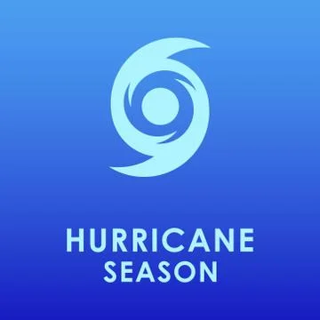 Hurricane season vector background Stock Illustration