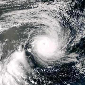 Hurricane seen from the space. Elements of this image are furnished by NASA Foto stock