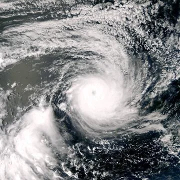 Hurricane seen from the space. Elements of this image are furnished by NAS... Foto stock
