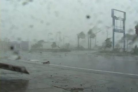 Hurricane shutter blown off Stock-Footage 12575640