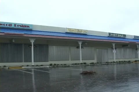 Hurricane shutters Stock Footage 12692491