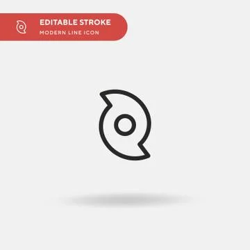 Hurricane Simple vector icon. Illustration symbol design template for web mob 스톡 일러스트