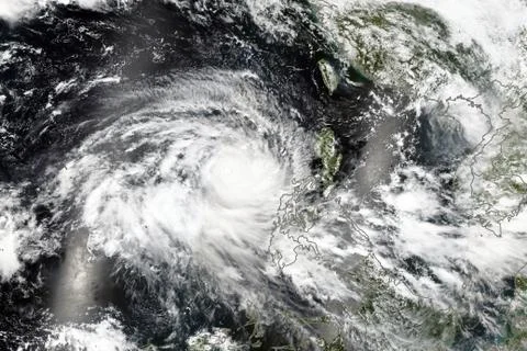 Hurricane from space. Satellite view. Elements of this image furnished by NAS Foto stock