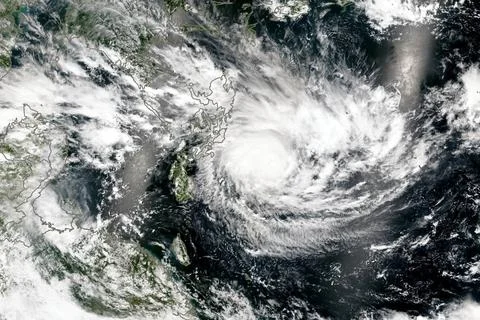 Hurricane from space. Satellite view. Elements of this image furnished by ... Stock Photos