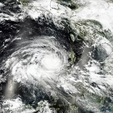 Hurricane from space. Satellite view. Elements of this image furnished by ... Foto stock