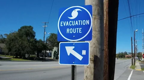Hurricane - Storm Evacuation Route Stock Footage 42970758