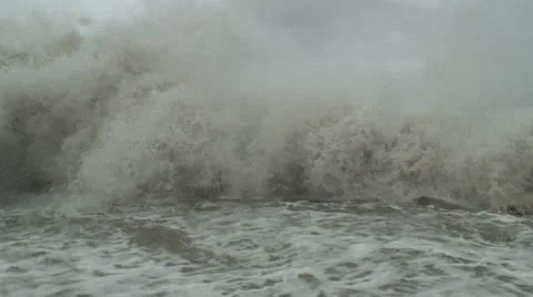 Hurricane Storm Surge up close Video stock 12668133
