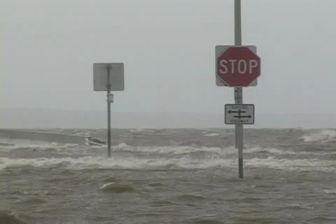 Hurricane Storm Surge Video stock 12744732