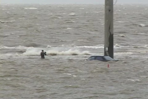 Hurricane Storm Surge Stock Footage 12744758