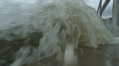 Hurricane storm surge Stock Footage 14603106