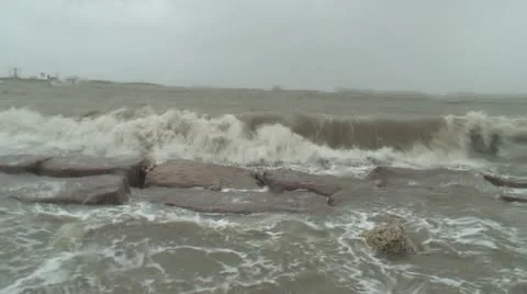 Hurricane Storm Surge Stock Footage 15138780