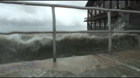 Hurricane Storm Surge Stock Footage 24685436