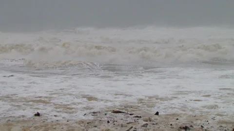Hurricane storm surge Stock Footage 30563959