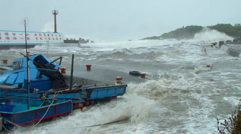 Hurricane Storm Surge Video stock 30566456