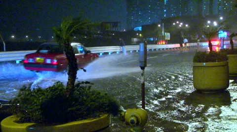 Hurricane Storm Surge Stock Footage 30574012